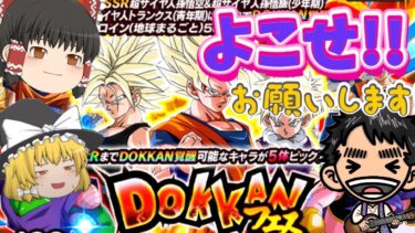 【ドッカンバトル】ドッカンフェス！LR悟空＆悟飯＆トランクスを狙うぞーー!!!【ゆっくり実況】