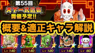 さあ天下一武道会はじめようか！イベント概要とおすすめ適正キャラ解説‼︎【ドッカンバトル】【Dragon Ball Z Dokkan Battle】