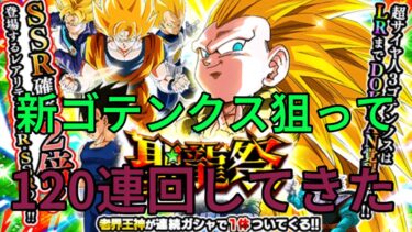 【ドッカンバトル】新ゴテンスク狙って120連！！ゴテンクス出す裏技見つけました。龍石○○個でガシャ引いたら出ますww
