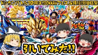 【ゆっくり実況】ドッカンバトル１０周年！DOKKANフェス＆頂伝説降臨祭引いてみた！！【ドッカンバトル】