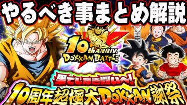 【ドッカンバトル】10周年開幕！！やるべき事や内容をまとめ解説【DRAGONBALL Z Dokkan Battle】