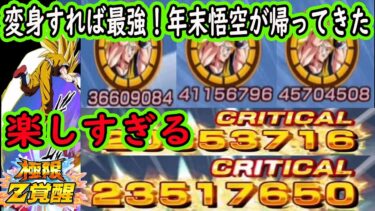 【ドッカンバトル】極限年末3悟空使いたい！変身すれば最強火力4連発で余裕で会心1億越え！楽しすぎるかつての最強年末悟空が帰ってきた！