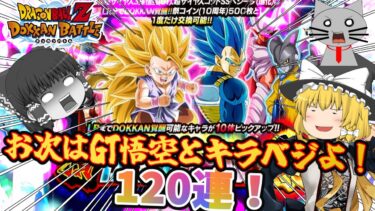 【ゆっくり実況】今度は頂伝説降臨祭を120連やりますわよ！～ドッカンバトル～