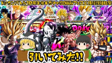 【ゆっくり実況】ドッカンバトル１０周年後半ガチャ！DOKKANフェスと頂伝説降臨祭引いてみた！！【ドッカンバトル】