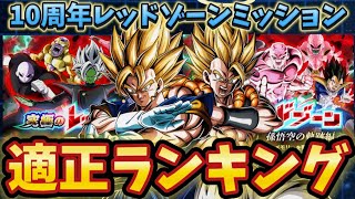 【ドッカンバトル】10周年レッドゾーン最終ステージのカテゴリミッション適正ランキング