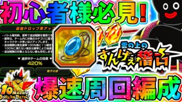 【ドッカンバトル】10周年初心者様必見！『雲の上のすんげぇ稽古』爆速周回編成で龍石GET！【DragonBallZDokkanBattle】