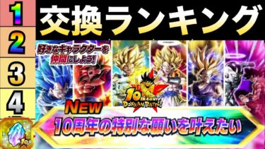『ポルンガ願い』誰と交換するべきか？『10周年新キャラ』交換最強ランキング！！凸狙いや優先順位やタイミングを超丁寧に徹底解説！！【ドッカンバトル】【地球育ちのげるし】