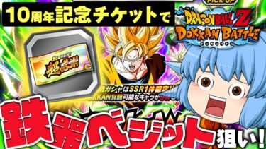【ドカバト】最強の鉄器ベジットを狙って！１０周年記念超感謝チケットで前半ドッカンフェス！【天才チルノの珍ドッカンバトル ゆっくり実況】Part21
