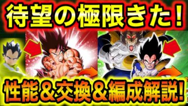 「待望の7周年後半組の極限！」界王拳孫悟空と大猿ベジータ様の性能解説＆コイン交換＆パーティについて解説【ドッカンバトル】
