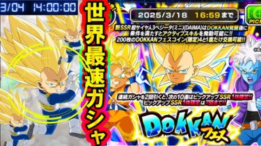 【ドッカンバトル】ガシャ特別仕様！10周年で龍石貧乏だけどDAIMAベジータ3引いた【Dokkan Battle】