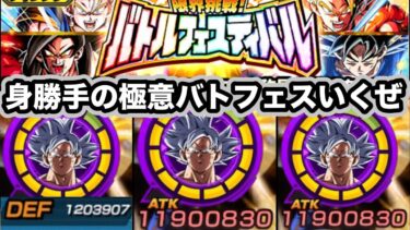 元祖フェス限身勝手の極意をバトルフェスティバルで使ってみた！【ドッカンバトル】【Dragon Ball Z Dokkan Battle】