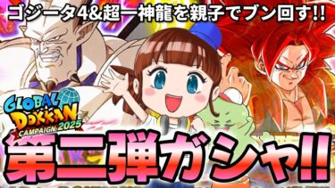 【ドッカンバトル】ゴジータ4＆超一神龍狙い！龍石600個使って親子でフェス&祭ガチャ第2弾も神引きするぞ!!