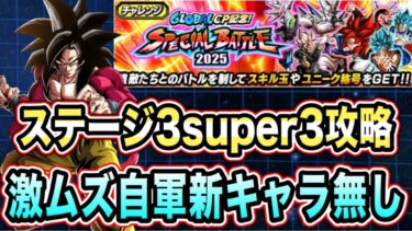 【ドッカンバトル超火力＆威圧＆全体攻撃…最高難度大幅更新来たか？スペシャルバトル2025ステージ3super3を自軍新キャラ無し攻略！【Dragon Ball Z Dokkan Battle】
