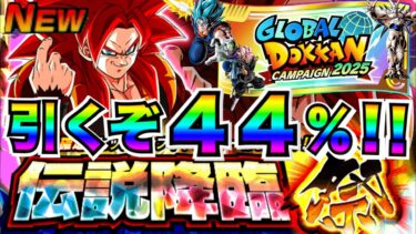 『全身全霊勝負』全チケット解禁『グローバルチケットガチャ後半戦』44%に賭けるのか？50連か？引くしかねぇー！！【ドッカンバトル】【地球育ちのげるし】